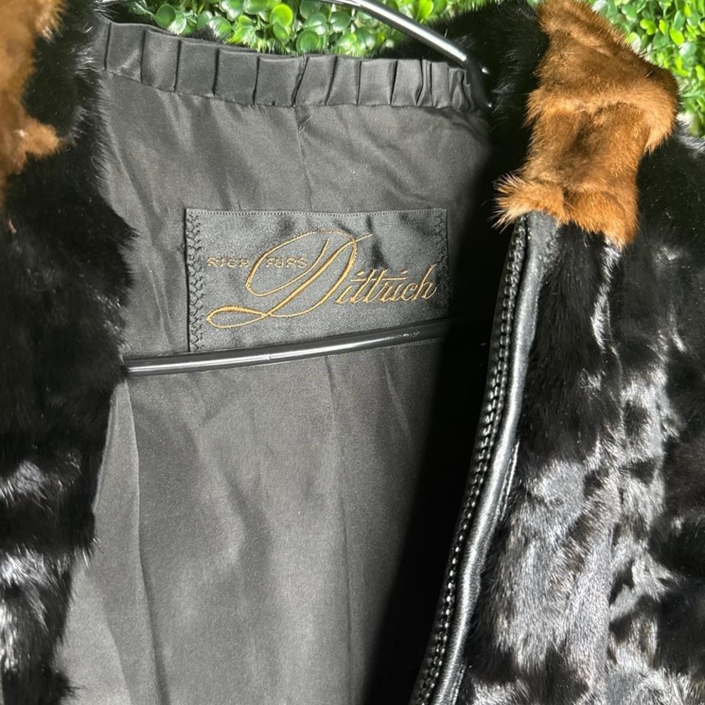 Rich Furs Dittrich Black And Brown Sections Mink Coat View 4